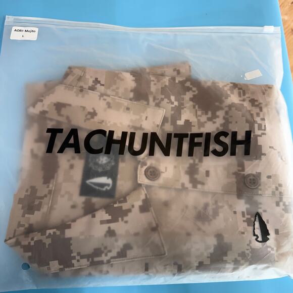 Tachuntfish The Mojito Shirt AOR1 Desert Camo Button Up Shirt NWT Size Large - Picture 4 of 5